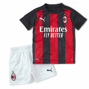 AC Milan Barn Hjemme Draktsett 2021 – Kortermet(Inkluderer shorts)