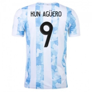 Argentina Sergio Kun Agüero 9 Hjemmedrakter 20-21 – Kortermet