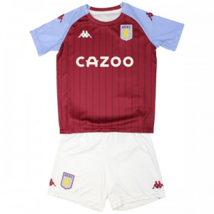 Aston Villa Barn Hjemme Draktsett 2021 – Kortermet(Inkluderer shorts)