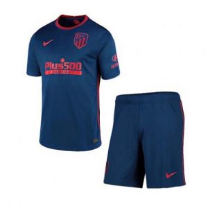 Atletico Madrid Barn Borte Draktsett 2020 21 – Kortermet(Inkluderer shorts)