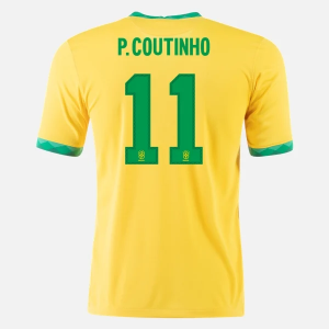 Brasil Philippe Coutinho 11 Hjemmedrakter 20-21 – Kortermet