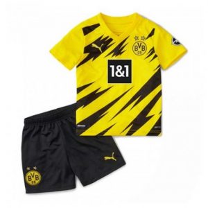 Dortmund Barn Hjemme Draktsett 2020 21 – Kortermet(Inkluderer shorts)