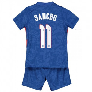 England Sancho 11 Barn Borte Draktsett EM 2020 – Kortermet(Inkluderer shorts)