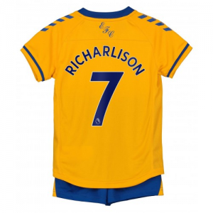 Everton Richarlison 7 Barn Borte Draktsett 2020 21 – Kortermet(Inkluderer shorts)