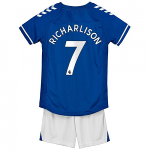 Everton Richarlison 7 Barn Hjemme Draktsetts 2020 21 – Kortermet(Inkluderer shorts)