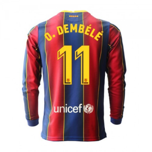 FC Barcelona Ousmane Dembele 11 Hjemmedrakter 2020 21 – Langermet