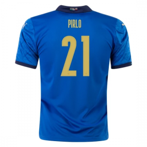 Italia Andrea Pirlo 21 Hjemmedrakt EM 2020 – Kortermet