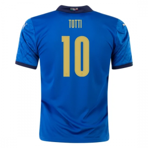 Italia Frankrikesco Totti 10 Hjemmedrakt EM 2020 – Kortermet