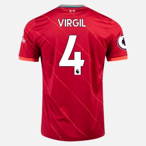 Liverpool Virgil van Dijk 4 Hjemmedrakter 2021-22 – Kortermet