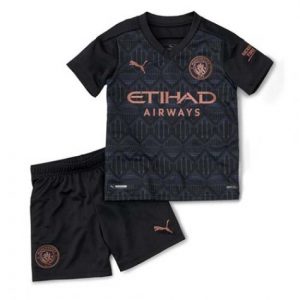Manchester City Barn Borte Draktsett 2020 21 – Kortermet(Inkluderer shorts)