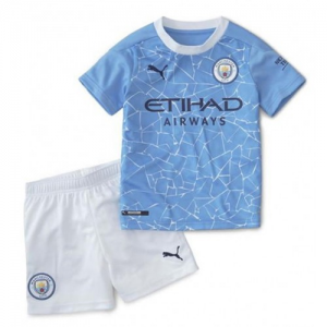 Manchester City Barn Hjemme Draktsett 2020 21 – Kortermet(Inkluderer shorts)