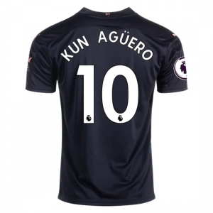 Manchester City Sergio Agüero 10 Bortedraktsett 2020 21 – Kortermet