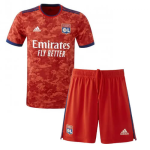 Olympique Lyonnais Barn Borte Draktsett 2021 22 – Kortermet(Inkluderer shorts)