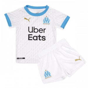 Olympique de Marseille Barn Hjemme Draktsett 2020 21 – Kortermet(Inkluderer shorts)