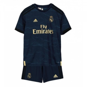 Real Madrid Barn Borte Draktsett 2019 20- Kortermet(Inkluderer shorts)