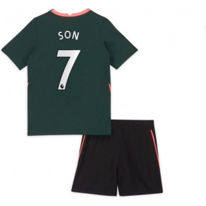 Tottenham Hotspur Son Heung min 7 Barn Borte Draktsett 2020 21 – Kortermet(Inkluderer shorts)