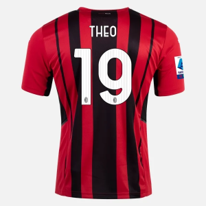 Billige Fotballdrakter AC Milan Theo Hernandez 19 Hjemmedrakt 2021/22 – Kortermet