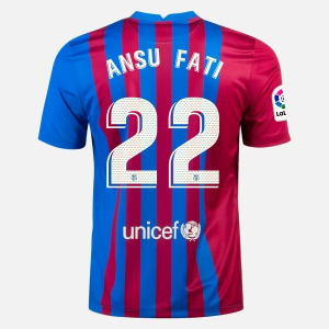 Billige Fotballdrakter FC Barcelona Ansu Fati 22 Hjemmedrakt  2021/22 – Kortermet