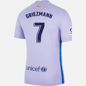 Billige Fotballdrakter FC Barcelona Antoine Griezmann 7 Bortedrakt  2021/22 – Kortermet