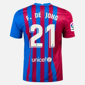 Billige Fotballdrakter FC Barcelona Frenkie de Jong 21 Hjemmedrakt  2021/22 – Kortermet
