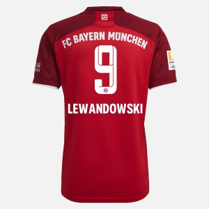 FC Bayern München Robert Lewandowski 9 Hjemmedrakt 2021 2022 – Kortermet