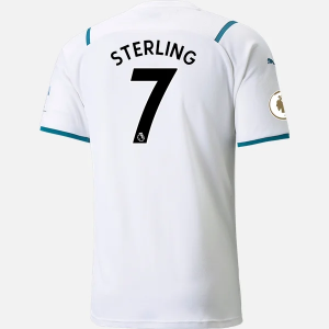 Billige Fotballdrakter Manchester City Raheem Sterling 7 Bortedrakt 2021/22 – Kortermet