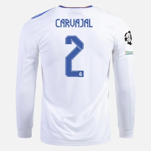 Billige Fotballdrakter Real Madrid Dani Carvajal 2 Hjemmedrakt 2021/22 – Langermet