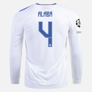 Billige Fotballdrakter Real Madrid David Alaba 4 Hjemmedrakt 2021/22 – Langermet