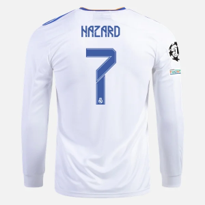 Billige Fotballdrakter Real Madrid Eden Hazard 7 Hjemmedrakt 2021/22 – Langermet