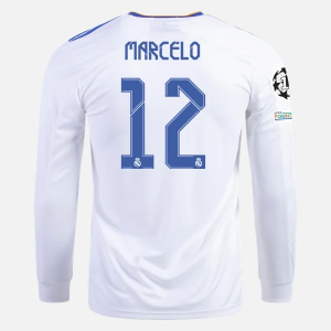 Billige Fotballdrakter Real Madrid Marcelo 12 Hjemmedrakt 2021/22 – Langermet