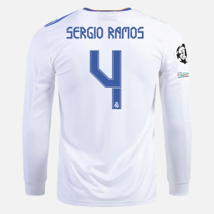 Billige Fotballdrakter Real Madrid Sergio Ramos 4 Hjemmedrakt 2021/22 – Langermet