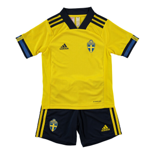 Fotballdrakter Sverige Barn Hjemme Draktsett 2020 – Kortermet