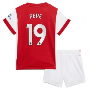 Fotballdrakter Arsenal Nicolas Pepe 19 Barn Hjemme Draktsett 2021 2022 – Kortermet