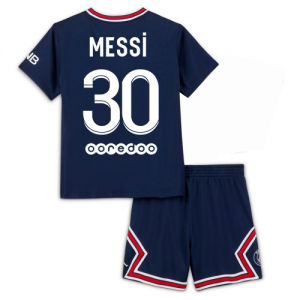 Fotballdrakter Paris Saint-Germain Lionel Messi 30 Barn Hjemme Draktsett 2021 2022 – Kortermet