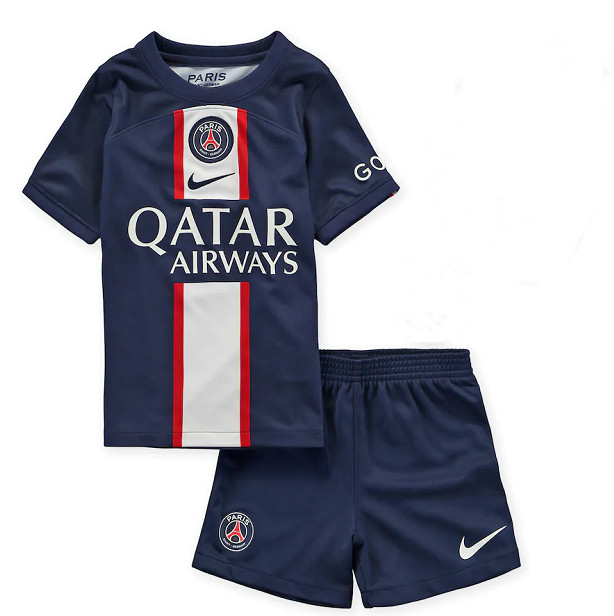 Paris Saint Germain PSG Barn Hjemme Draktsett 2022 2023 – Kortermet
